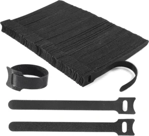 CHINEE Custom Logo Reusable Cable Ties Multi purpose Hook and Loop Cable Straps Wire Ties Cable Organizer for Home and Office
