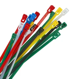 CHINEE Custom Plastic Nylon 66 Heavy Duty Black Reusable Cable Ties Zip Ties 4.8*200mm 100 Pcs bag
