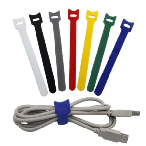 CHINEE Custom Velcroes Cable Ties Printed Brand Logo Hook and Loop Cable Ties Strap