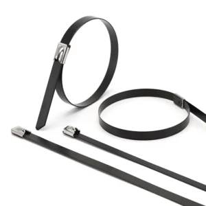 CHINEE DEYI Industrial High Quality Stainless Steel Self Locking Cable Tie 201 304 316 Epoxy Coating Black Customizable Length Width