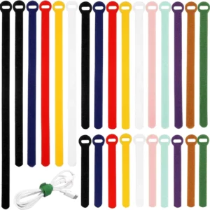CHINEE Eco Friendly Double Sided Reusable Heat Resistant Cable Ties Self Adhesive Hook and Loop Cord Management
