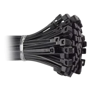 CHINEE Eco Friendly Plastic Black Cable Zip Ties Self Locking 4+6+8+10+12 Inch Width 0.16inch for Home Office Garage Workshop