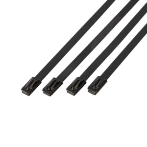 CHINEE Extra Heavy Duty Polyester Fully Coated Mental Ball Lock Zip Tie Ss304 316 Stainless Steel Cable Tie