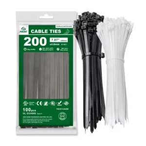 CHINEE FSCAT UV Resistant Nylon Cable Ties 48x200mm Durable Outdoor Zip Ties PA66 Wire Ties