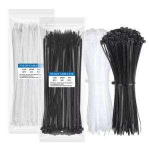 CHINEE Factory 10 Inch Nylon Cable Ties 100 Pack Plastic Self Locking Wire Bundles 4.8*250mm Zip Ties Wraps for Indoor Outdoor 50lb