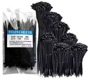 CHINEE Factory 100 Pcs Nylon 66 Cable Tie Wraps 3.6*200mm Self Locking Zip Ties Strong Heavy Duty Cable Management