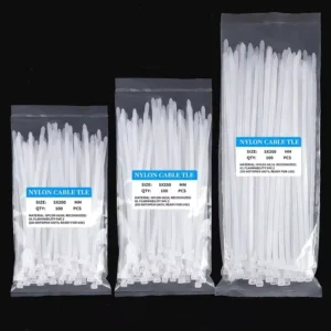 CHINEE Factory Approved Cable Ties Industrial Grade Nylon 66 3.6*200mm Self-Locking 100mm Length 2.5mm Wide Plastic Zip Tie