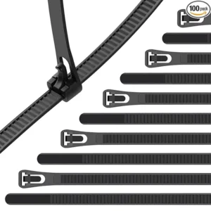 CHINEE Factory Nylon Cable Ties 7.5*200mm Releasable Plastic Wire Zip for 100pcs Bag Flexible Cable Management