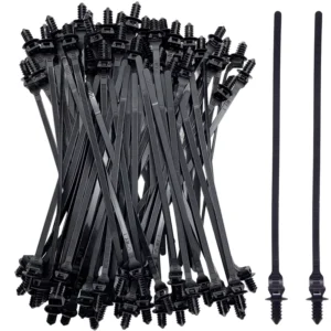 CHINEE Factory Nylon Push Wire Cable Ties 8.3″x0.18″ Heavy Duty Nylon Push Mount Self Locking Resistant for Indoor Wire Tying