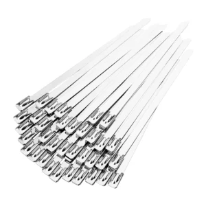 CHINEE Factory Pack 100 PCS Ball Lock Stainless Steel Cable 4.6*100 Tie Zip Ties Metal 304 Material Cable Bundle SS Cable Tie Wraps
