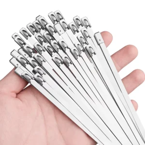 CHINEE Factory Supply Stainless Steel Cable Ties 4.6X1100mm High Heat Resistant Heavy Duty Rustproof Metal Zip Ties