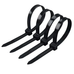 CHINEE Ginell Heavy Duty Nylon Self-Locking Zip Ties 8*400mm Industrial Cable Fasteners Screw Hole 100PCS Mountable Head Multipurpose