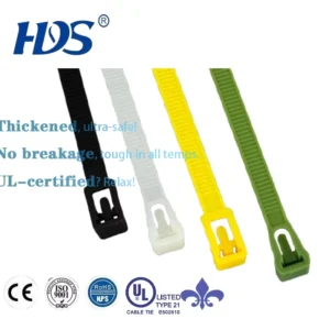 CHINEE HDS UL Nylon Cable Tie PA66 Plastic Cable Zip Ties Multifunctional 25 Colored Cable Bundle Ties 200mm 300mm 400mm 500mm