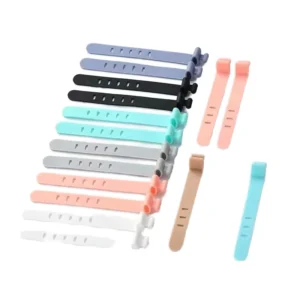 CHINEE HOOYU Cable Organizer Ties Clip Charger Cord Management Silicone Wire Manager Mouse Earphone Holder Data Line Winder Straps