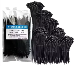 CHINEE HOOYU Top Sale Black Silicone Nylon 66 Eco Friendly Releasable Cable Ties & Organizers for Data Cables