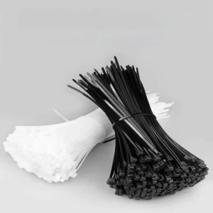 CHINEE Heavy Duty Cable Zip Ties Premium Black White Nylon Tie Straps for Outdoor and Indoor Wire Cable Storage Trap Zip Cable Tie