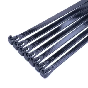 CHINEE Heavy Duty Reusable Cable Ties Releasable Nylon 66 Zip Ties 150mm 200mm 300mm Plastic Lashing Ties for Wire Management