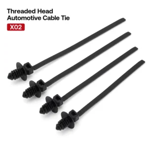 CHINEE Heavy Duty Screw-In Push Mount Zip Ties Nylon Automotive Cable Tie Wire Harness Retainer Clips Car Engine Bay Wiring Fasteners