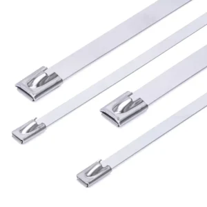 CHINEE Heavy Duty Stainless Steel Cable Ties SS201 304 316 100pcs Self-Locking Ball Lock Metal Zip Ties