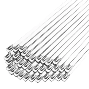 CHINEE Heavy Duty Stainless Steel Zip Ties 4.6x1000mm Factory Supply High Temperature Resistant Rustproof Metal Cable Ties