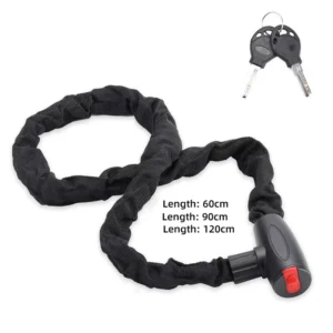 CHINEE Heavy Duty Strong Motorcycle Bike Chain Lock Metal Anti Theft Security Reinforce Bicycle Lock With 2 Keys