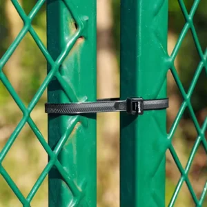 CHINEE Heavy-duty 7.6*300mm Double Sided Zip Ties V-shaped Toothed Cable Ties Nylon with UV Resistance for Fixing Fences