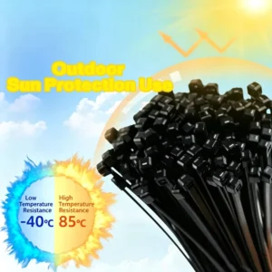 CHINEE High/Low Temperature Resistant Nylon66 Cable Zip Ties -40 ROHS Certified UV-resistant Eco-friendly