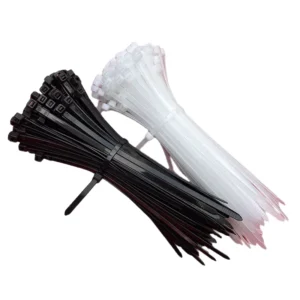 CHINEE High Quality Self Locking Nylon Cable Ties Black and White Plastic Zip Wraps UV Resistant Heavy Duty for Wire Harness