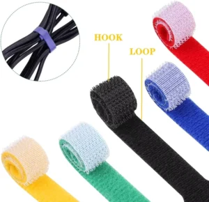 CHINEE Hook and Loop Cable Tie Reusable Adjustable Cable Strap for Wire Management and Organization