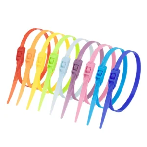 CHINEE Huge Stock Cable Tie Manufacture for Colorful Naughty Fort Plastic Nylon 66 Releasable Antistatic Cable Tie