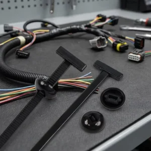 CHINEE Industrial Heavy Duty Self-Locking Nylon Zip Ties Holder with Pin & Button Design 5x20x90mm for Industrial Use