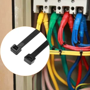 CHINEE Industrial Nylon Cable Ties 4.8*350mm 100LBS(45kg) Double Sided V Sharped Heavy Duty Zip Ties for Data Center Cable Bundling