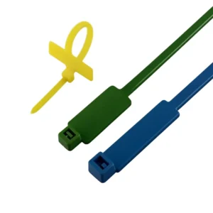 CHINEE Industrial Nylon Self Locking Cable Ties 300mm Electrical Cable Bundles with Colorful Writing Tag