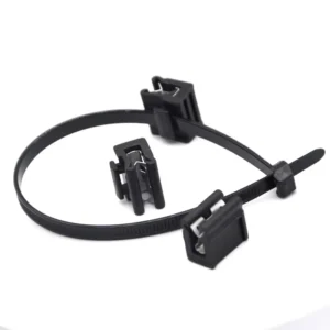 CHINEE Kinglok Self Locking Strap Zip Monoline Nylon Cable Tie Machine Black with Releasable Edge Clip Tie Holder and Mounts