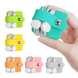 CHINEE MIXWARES Hot Selling Silicone Cord Organizer Earbuds Holder Headset Earphone Wrap Eco Friendly Durable for Travel Cable Storage