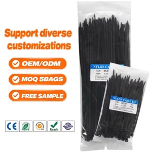 CHINEE Nylon 66 Cable Ties Self Locking 400mm Length 100 Pieces Per Pack Guaranteed Quality
