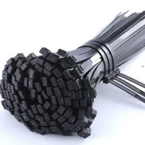 CHINEE Nylon Cable Tie Electrical Wire Management 8 Inch Length Pure Black Finish Anti-corrosion 200 Pcs Set Heavy Duty