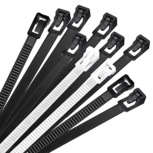 CHINEE Nylon Cable Ties Removable and Reusable Plastic Zip Ties Multi Color 4x150mm