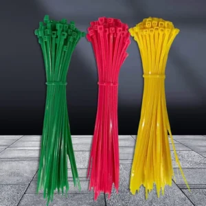 CHINEE Nylon Cable Ties V Shaped Toothed Self Locking Heavy Duty and Durable With 120 LBS Tensile Strength 300mm Length