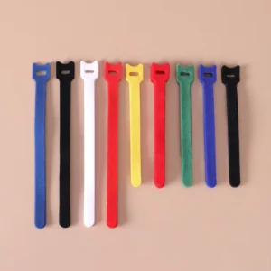 CHINEE Nylon Hook and Loop Elastic Band Loop Belt Drawstring with Velcroes for Sports Products
