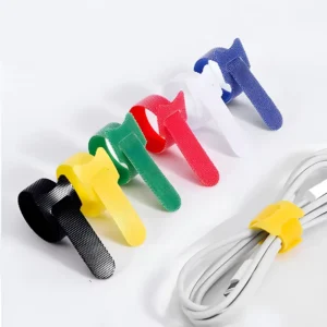 CHINEE Nylon Hook and Loop Elastic Band Loop Belt Drawstring with Velcroes for Sports Products