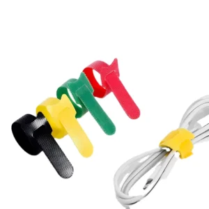 CHINEE Nylon Hook and Loop Elastic Band Loop Belt Drawstring with Velcroes for Sports Products