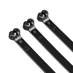 CHINEE Nylon Self Locking Cable Ties with UV Resistant Black Color 40LBS Tensile Strength for Cable Management