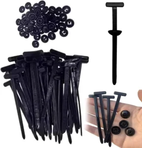 CHINEE Nylon Universal Heavy Duty Self-Locking 95mm UV Resistant Black Cable Ties 5mm Width for Car & Electrical Cables (100 Pcs)
