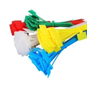 CHINEE OEM Custom100PCS Non-Standard Length Width Nylon Marker Cable Tie Custom Logo Printed Plastic Tag Zip Tie for Electrical Wiring