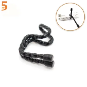 CHINEE Original Reusable Silicone Cable Tie Flexible Rubber Twist Lock Cable Tie Straps Organizing Releasable Cable Tie for Efficient
