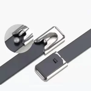 CHINEE PVC Coated 304 316 Stainless Steel Cable Ties Heavy Duty UV Resistant Zip Ties