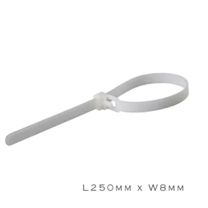 CHINEE Plastic 250mm Adjustable Releasable Openable Self Locking Zip Ties Nylon White Cable Management Reusable Strap