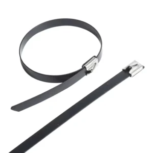 CHINEE Plastic Coated 304# Stainless Steel Cable Tie for Secure Fastening 5.6*150mm Self Locking Cable Tie