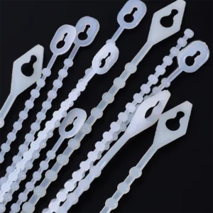 CHINEE Plastic Releasable Cable Tie Nylon Adjustable Bead shaped Hole Belt Bead shaped Cable Tie